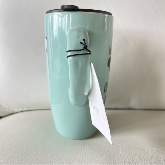 NWT Sheffield Home Beautiful Queen Bee Mint Green Tall Travel Coffee Mug w/ Lid - Picture 10 of 14